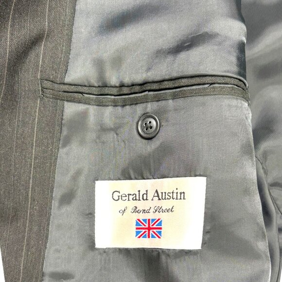 Gerald Austin of Bond St Gray Striped Single Breasted Blazer - Picture 2 of 7